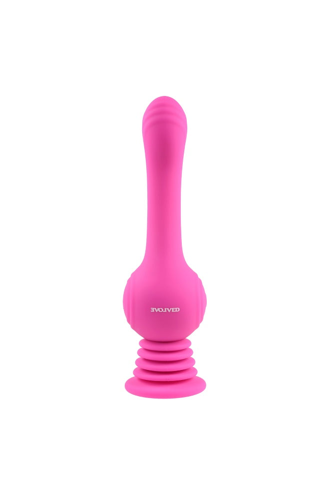 Evolved - Gyro Vibe with Suction Cup Base - Pink - Stag Shop