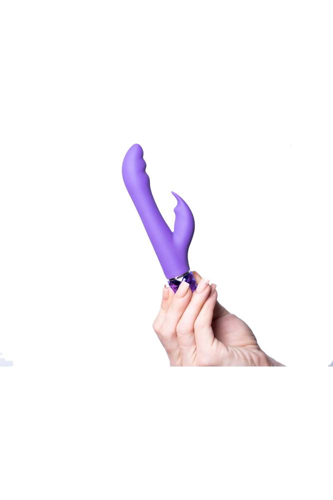 Maia Toys - Hailey Crystal Gems Rabbit Vibrator - Purple - Stag Shop