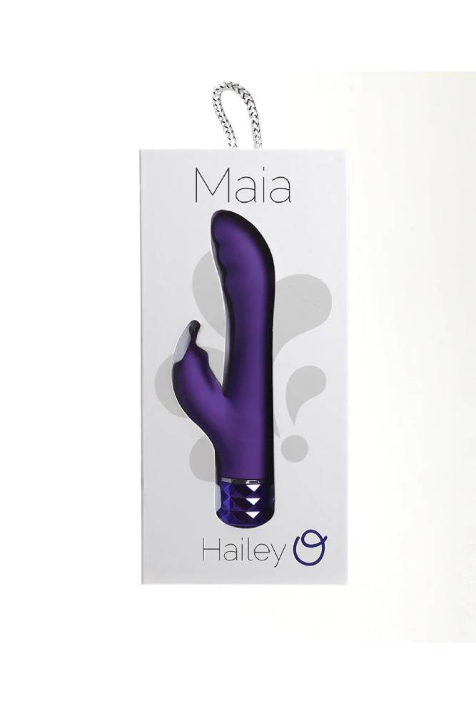 Maia Toys - Hailey Crystal Gems Rabbit Vibrator - Purple - Stag Shop