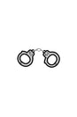 Wood Rocket - Handcuffs Enamel Pin - Black - Stag Shop