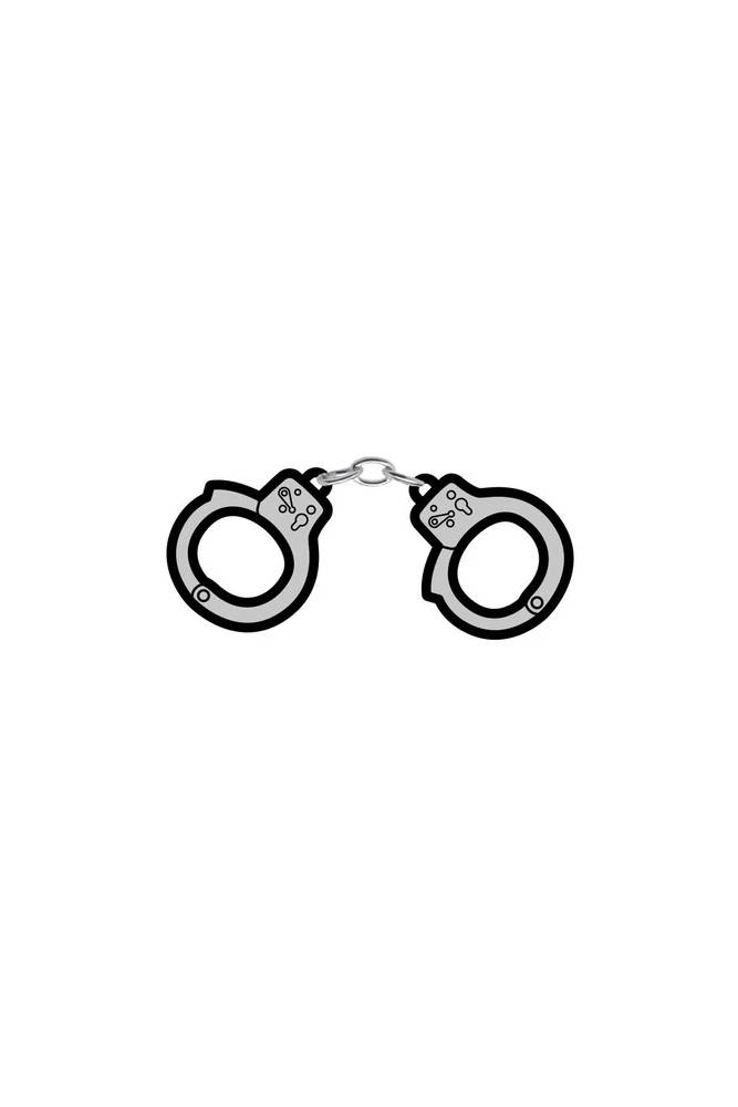 Wood Rocket - Handcuffs Enamel Pin - Black