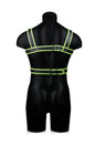 Ouch by Shots Toys - Bonded Leather Body Harness - Glow in the Dark - Stag Shop