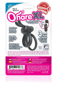 Thumbnail for Screaming O - O Hare XL Vibrating Double Cock Ring - Black - Stag Shop