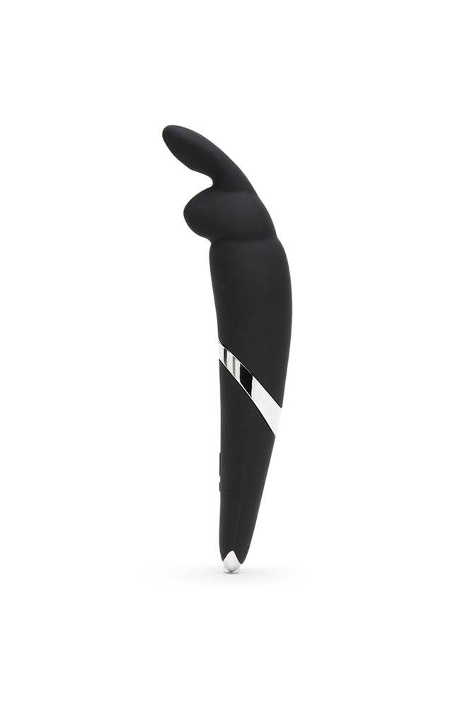 Lovehoney - Happy Rabbit - Rechargeable Vibrating Rabbit Ear Wand - Black - Stag Shop