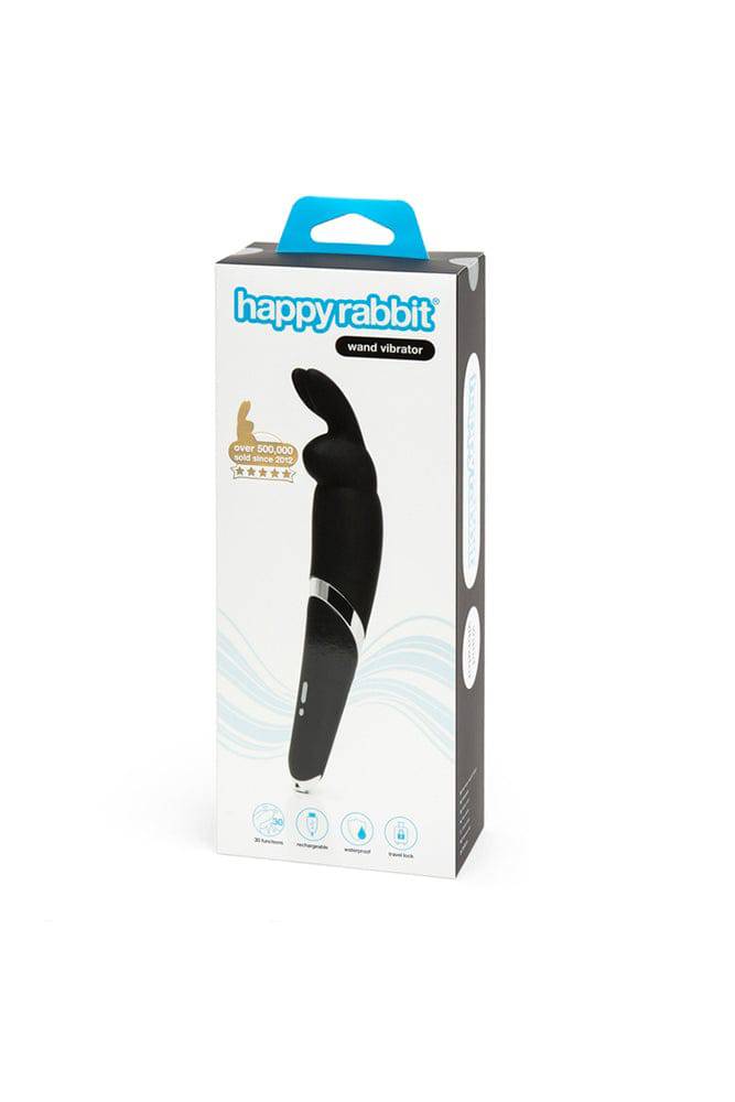 Lovehoney - Happy Rabbit - Rechargeable Vibrating Rabbit Ear Wand - Black - Stag Shop