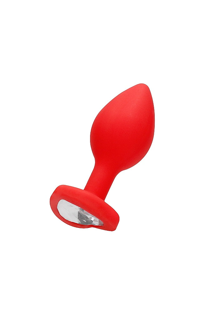Ouch by Shots Toys - Diamond Heart Butt Plug - Assorted - Stag Shop
