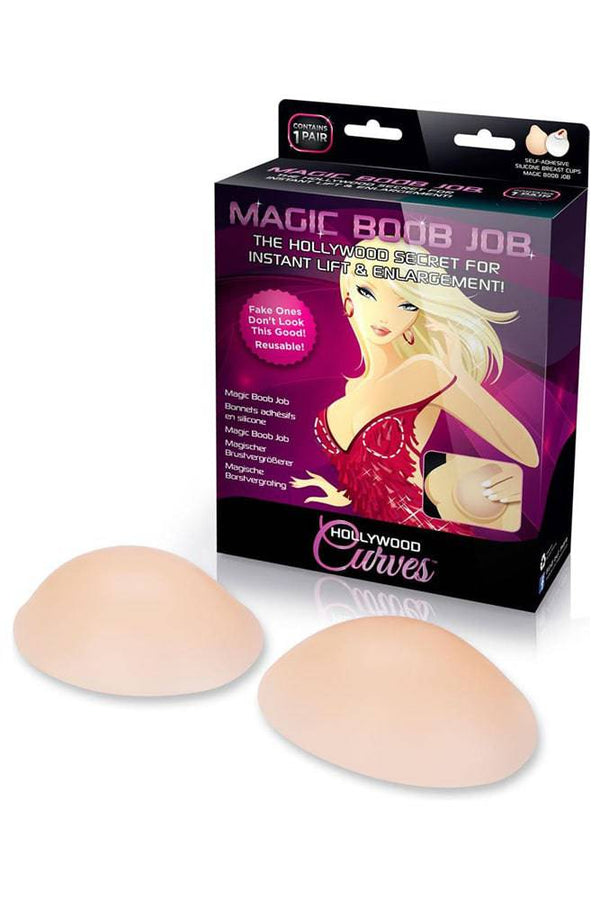 Hollywood Curves - HC009 - Magic Boob Job Silicone Cups - Beige - Stag Shop
