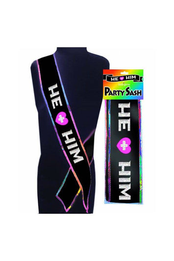 Little Genie - He + Him Party Sash - Stag Shop