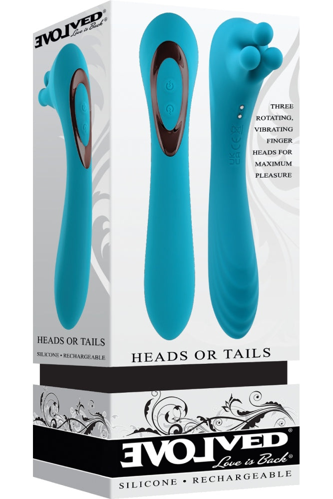 Evolved - Heads or Tails Double Ended Vibrator - Blue - Stag Shop