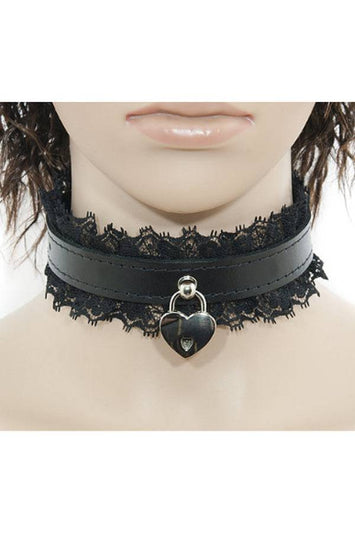 Ego Driven - Fancy Heart Collar - Black - Stag Shop