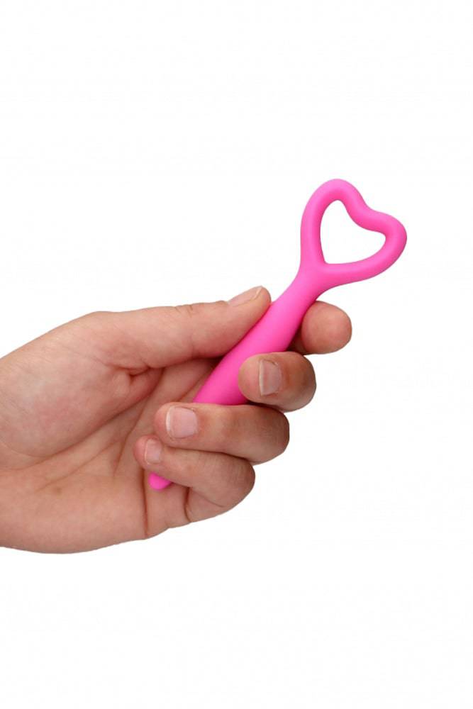 Ouch by Shots Toys - Silicone Heart Vaginal Dilator Set - Pink - Stag Shop