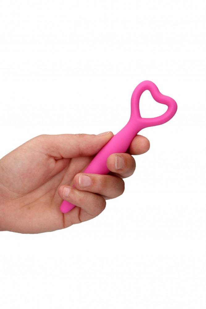 Ouch by Shots Toys - Silicone Heart Vaginal Dilator Set - Pink - Stag Shop