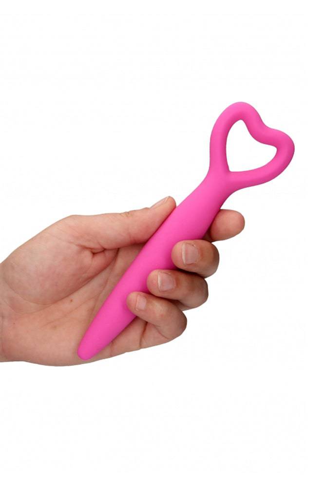 Ouch by Shots Toys - Silicone Heart Vaginal Dilator Set - Pink - Stag Shop