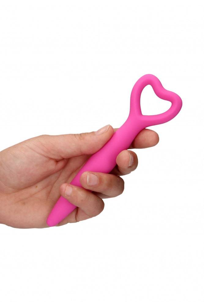 Ouch by Shots Toys - Silicone Heart Vaginal Dilator Set - Pink - Stag Shop