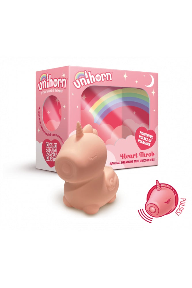 Creative Conceptions - Unihorn Heart Throb Pulsing Vibrator - Pink - Stag Shop