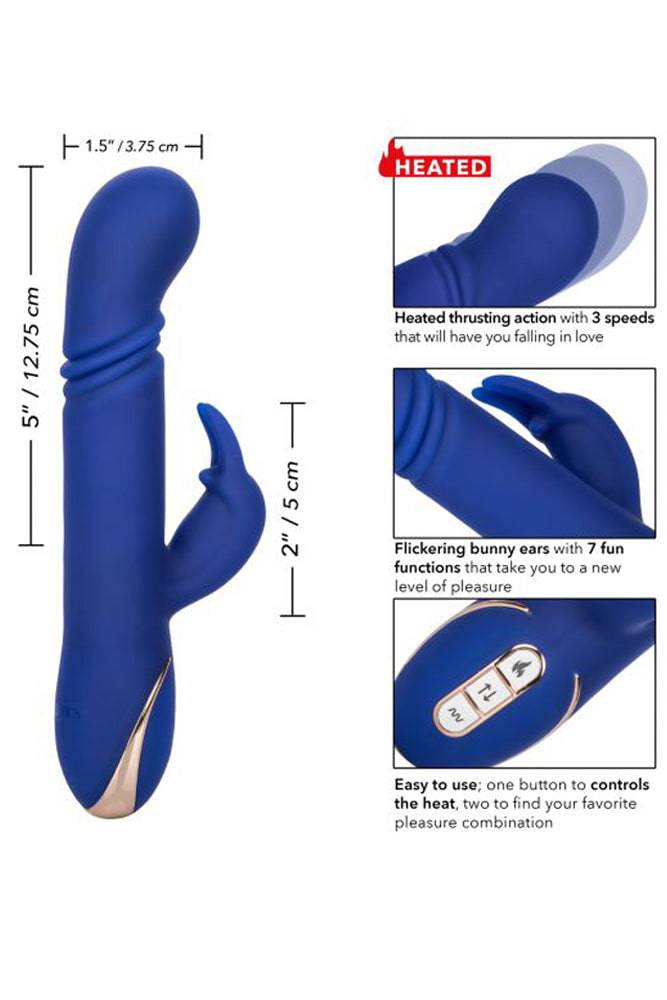 Cal Exotics - Jack Rabbit Signature - Heated Thrusting G Rabbit - Blue - Stag Shop