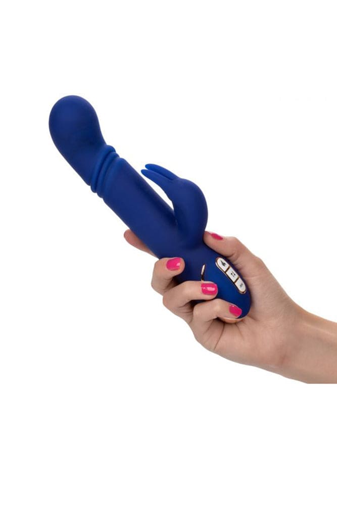 Cal Exotics - Jack Rabbit Signature - Heated Thrusting G Rabbit - Blue - Stag Shop