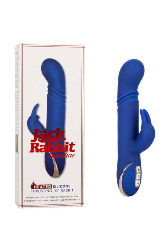 Cal Exotics - Jack Rabbit Signature - Heated Thrusting G Rabbit - Blue - Stag Shop