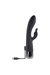 Evolved - Heat up & Chill Heating and Cooling Rabbit Vibrator - Black - Stag Shop