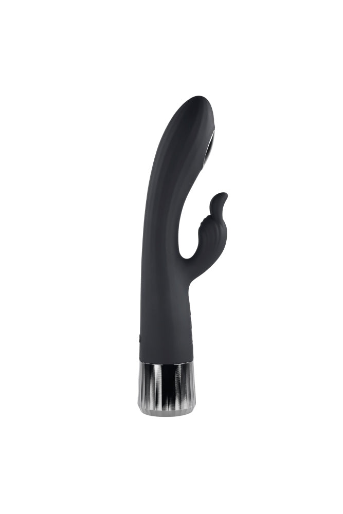 Evolved - Heat up & Chill Heating and Cooling Rabbit Vibrator - Black - Stag Shop