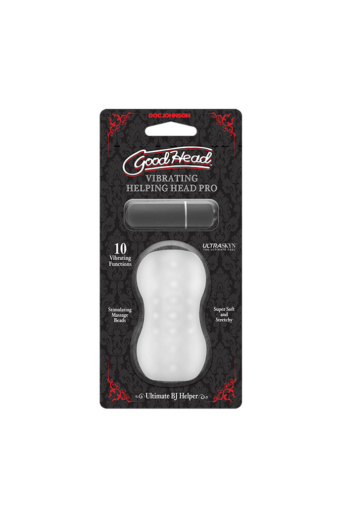 Doc Johnson - GoodHead - Vibrating Helping Head Stroker - Pro - Stag Shop