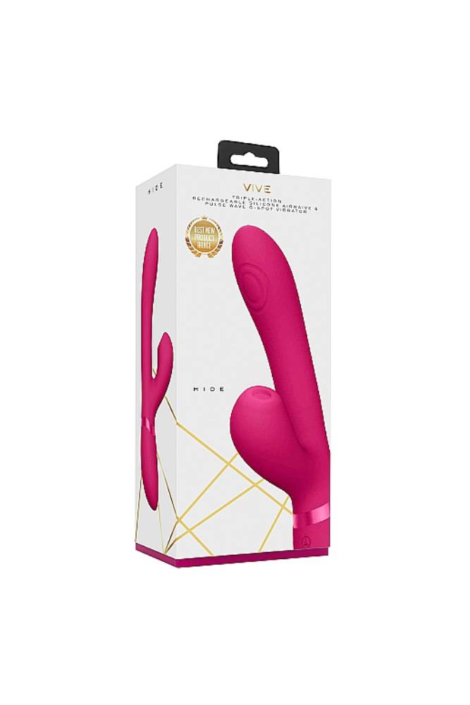 Shots Toys - VIVE - Hide Airwave & Pulse Wave G-Spot Vibrator - Pink - Stag Shop