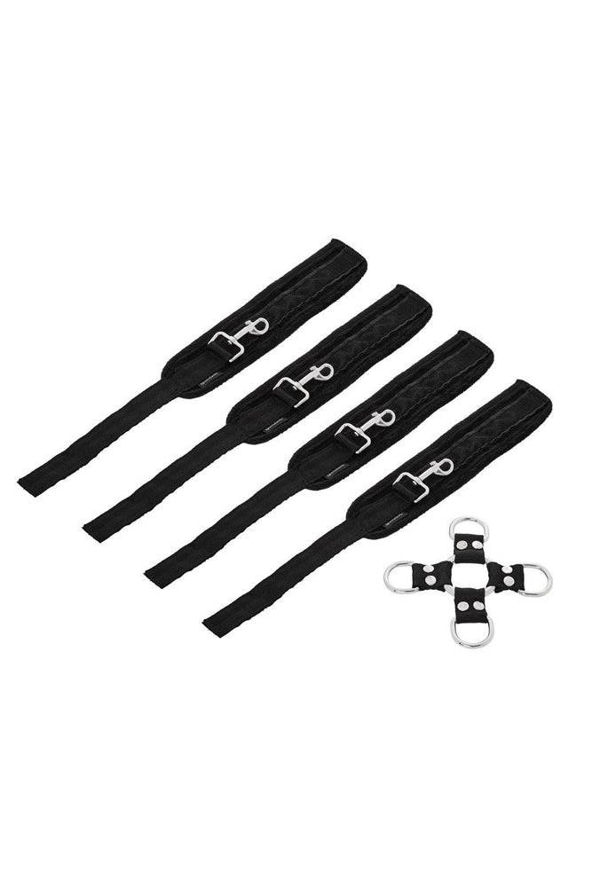 Sportsheets - 5-Piece Hog Tie & Cuff Set - Black - Stag Shop