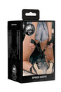Ouch by Shots Toys - Skulls and Bones - Hogtie Cuff Set with Spikes - Black - Stag Shop