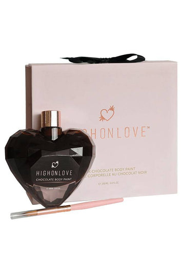 HighOnLove - Hemp Oil Body Paint - Dark Chocolate - 3.4oz - Stag Shop