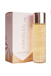 HighOnLove - Sensual Hemp Massage Oil - 4oz - White Chocolate - Stag Shop