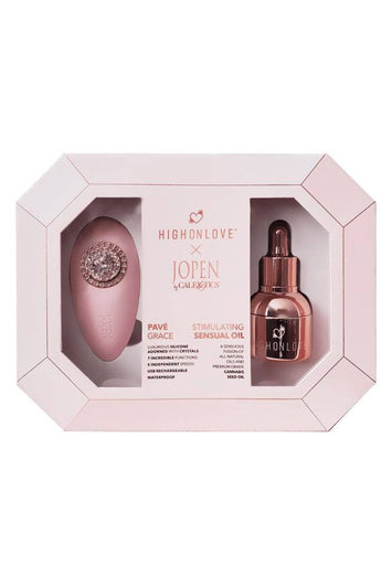 HighOnLove - Objects of Desire Gift Kit - Stimulating Oil & Palm Massager - Stag Shop