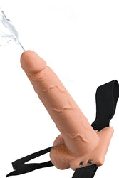 Pipedream - Fetish Fantasy - 7.5 Inch Hollow Squirting Strap-On - Beige - Stag Shop