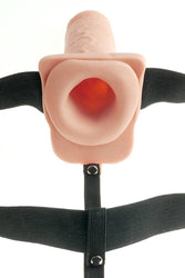 Pipedream - Fetish Fantasy - 7.5 Inch Hollow Squirting Strap-On - Beige - Stag Shop