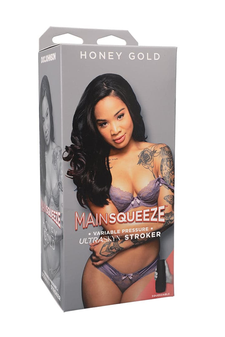 Doc Johnson - Main Squeeze - Honey Gold Pussy Masturbator - Stag Shop