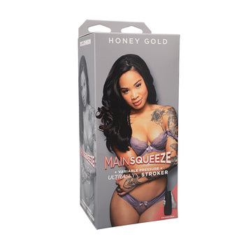 Doc Johnson - Main Squeeze - Honey Gold Pussy Masturbator - Stag Shop