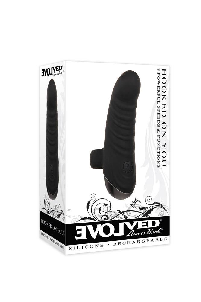Evolved - Hooked On You  Finger Vibrator - Black - Stag Shop