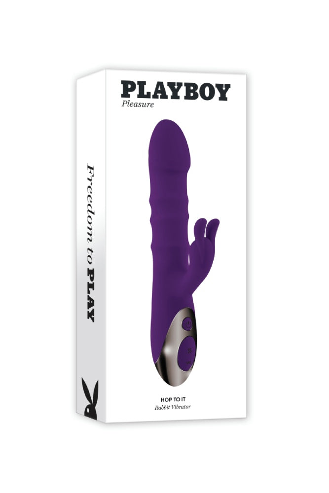 Playboy - Hop to It Rabbit Vibrataor - Purple - Stag Shop