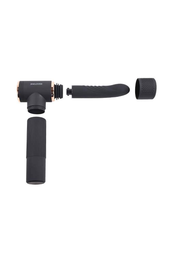 Evolved - Too Hot To Handle Thrusting & Heating Mountable Vibrator - Black - Stag Shop