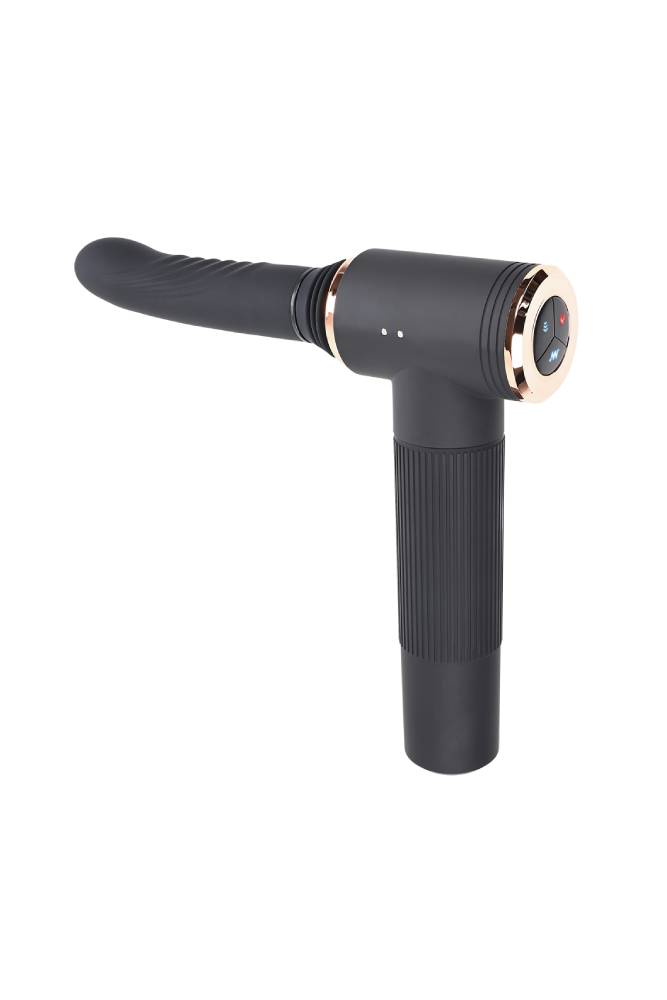 Evolved - Too Hot To Handle Thrusting & Heating Mountable Vibrator - Black - Stag Shop