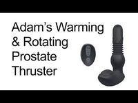 Adam & Eve - Adam's Warming & Rotating Prostate Thruster with Remote - Black