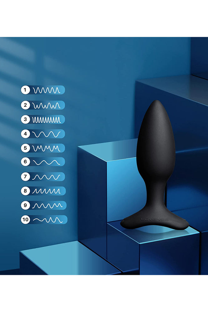 Lovense - Hush 2 Bluetooth Vibrating 1.5 Butt Plug - Black - Stag Shop