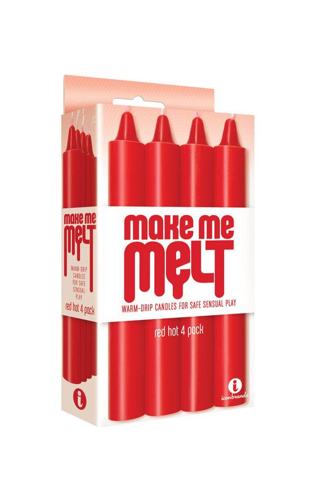 Icon Brands - Make Me Melt - Warm Drip Candles - Red - Stag Shop