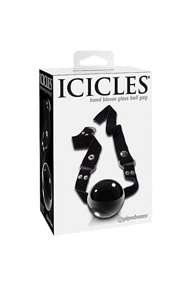 Pipedream - Icicles - No. 65 - Glass Ball Gag - Black - Stag Shop