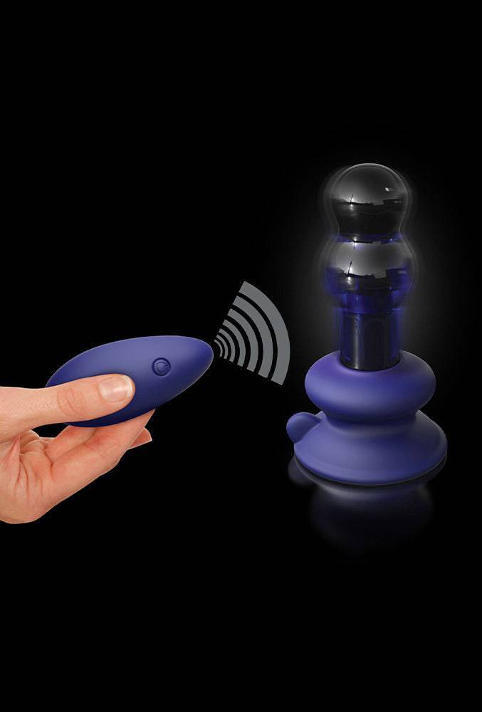 Pipedream - Icicles - No. 83 - Remote Control Vibrating Glass Butt Plug - Blue - Stag Shop