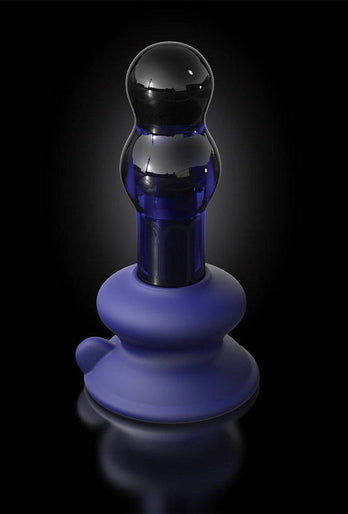 Pipedream - Icicles - No. 83 - Remote Control Vibrating Glass Butt Plug - Blue - Stag Shop