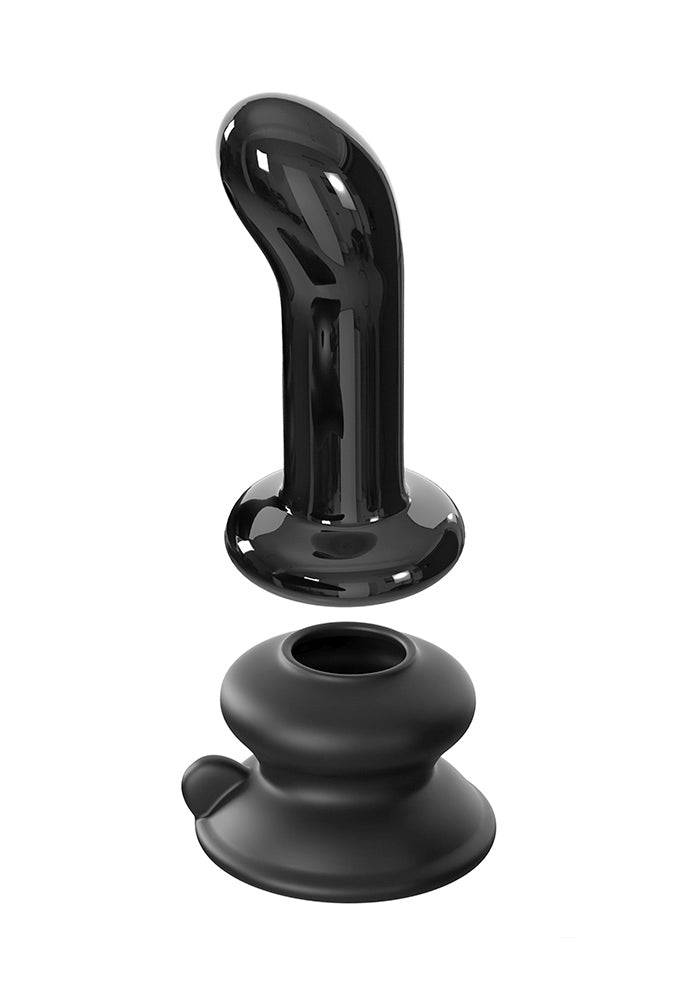 Pipedream - Icicles - No. 84 - Remote Control Vibrating Glass Butt Plug - Black - Stag Shop