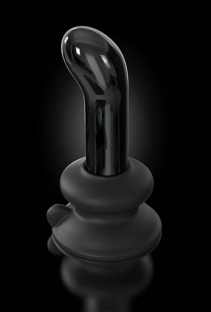 Pipedream - Icicles - No. 84 - Remote Control Vibrating Glass Butt Plug - Black - Stag Shop