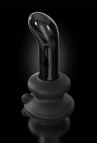 Thumbnail for Pipedream - Icicles - No. 84 - Remote Control Vibrating Glass Butt Plug - Black - Stag Shop