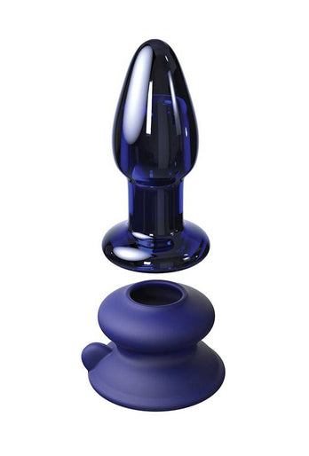 Pipedream - Icicles - No. 85 - Remote Control Vibrating Glass Butt Plug - Blue - Stag Shop