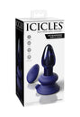 Pipedream - Icicles - No. 85 - Remote Control Vibrating Glass Butt Plug - Blue - Stag Shop